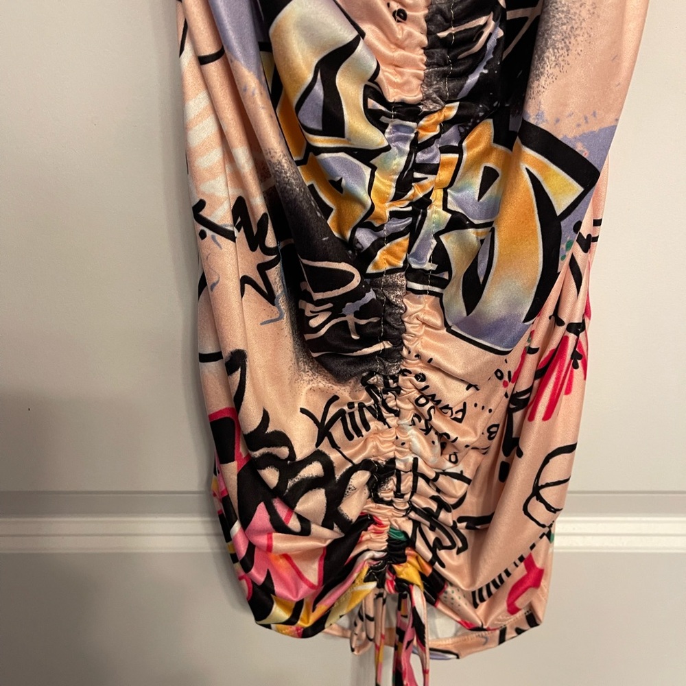 Colorful Abstract Halter Dress - Picture 3 of 3